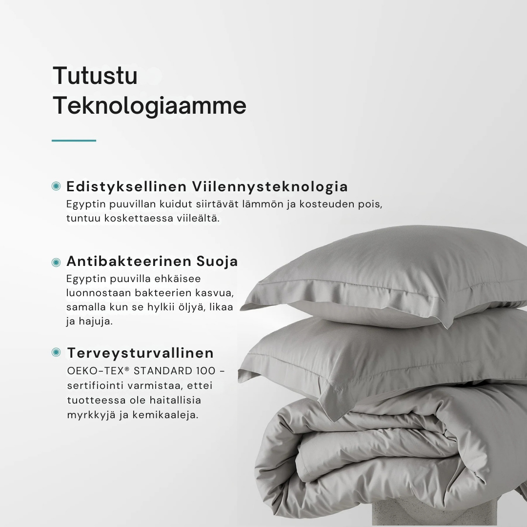 Egyptian Cotton Duvet Cover + 2 Free Pillowcases