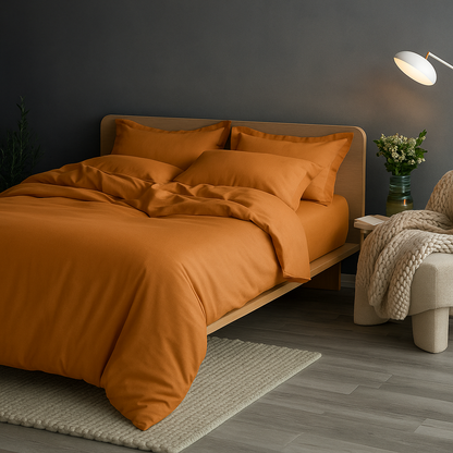 Egyptian Cotton Duvet Cover + 2 Free Pillowcases
